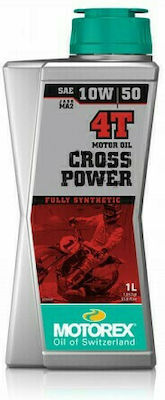 Motorex Cross Power 4T Synthetic Motorcycle Oil for Four-Stroke Engines 10W-50 1lt