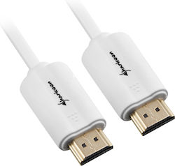 Sharkoon HDMI 2.0 HDMI male - HDMI male 1m Λευκό