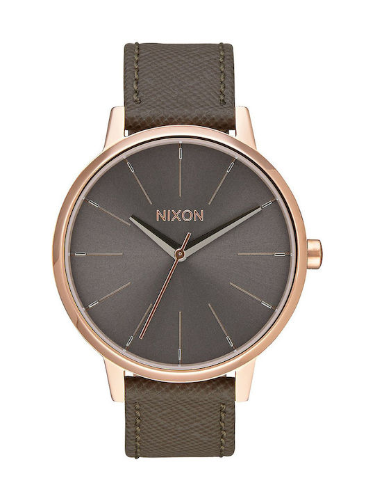 Nixon Kensington Leather Watch with Battery Mechanism
