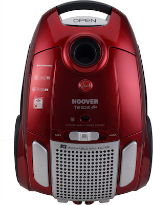 Hoover Telios Plus TE70_TE75011 Ηλεκτρική Σκούπα 700W με Σακούλα 3.5lt Κόκκινη