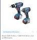 Bosch GDR 14.4V-Li + GSR 14 4 VE-2-Li Σετ Δραπανοκατσάβιδο & Παλμικό Κατσαβίδι 14.4V με 2 Μπαταρίες 2.6Ah και Θήκη