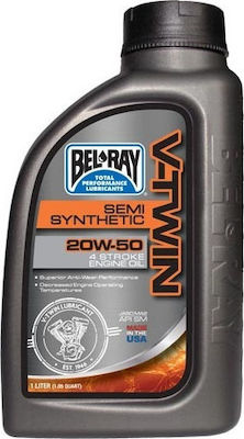 Bel-Ray V-Twin Semi-Synthetic Ημισυνθετικό Λάδι Μοτοσυκλέτας για Τετράχρονους Κινητήρες 20W-50 1lt