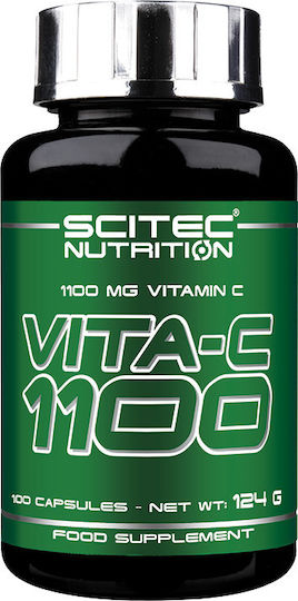 Scitec Nutrition Vita-C 1100 Βιταμίνη για Ενίσχυση του Ανοσοποιητικού, τo Δέρμα & Αντιοξειδωτική δράση 1.100mg 100 κάψουλες