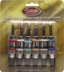 Stagg 002STM6AH Stecker 6,3mm Klinke Stereo 6 Stück