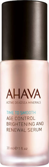 Ahava Time To Smooth Age Control Brightening & Renewal S Moisturizing & Anti-aging Serum Face with Vitamin C & Niacinamide for Radiance & Firming 30ml