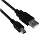 Aculine USB 2.0 Kabel USB-A-Stecker - Mini-USB-A-Stecker Schwarz 0.5m USB-013