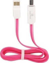 1m Flat USB 2.0 to micro USB Cable Pink (3743)