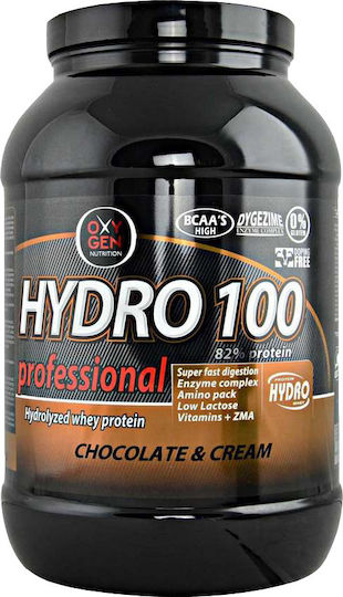 Oxygen Nutrition Hydro 100 Professional Protein Molke Glutenfrei mit Geschmack Schokolade 2kg