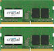 Crucial 16GB DDR4 RAM mit 2 Modulen (2x8GB) und Geschwindigkeit 2400 für Laptop