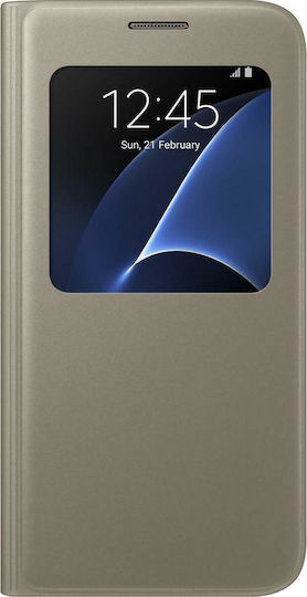 Samsung Book Δερματίνης Χρυσό (Galaxy S7) GWW
