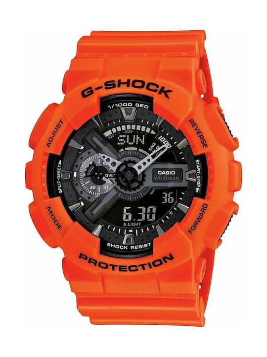 Casio G-Shock Digital Uhr mit Orange / Orange Kautschukarmband