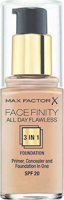 Max Factor Facefinity All Day Flawless Spf20 Liquid Make Up SPF20 63 Sun Beige 30ml