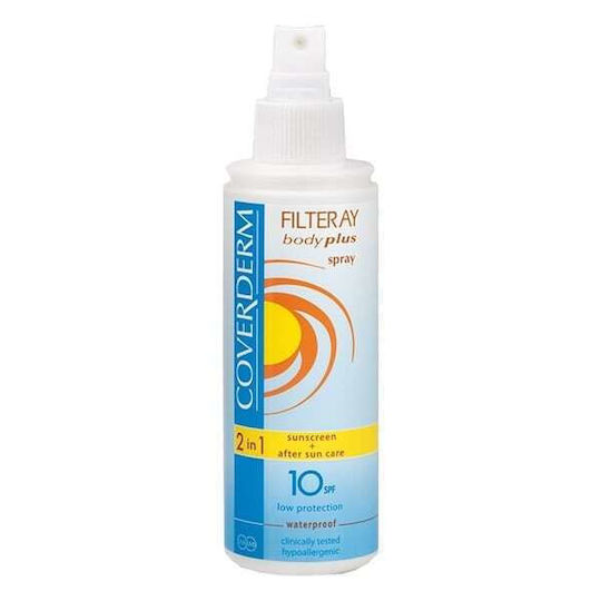 Coverderm Filteray Body Plus Spray Waterproof Sunscreen Body Lotion SPF10 in Spray 150ml