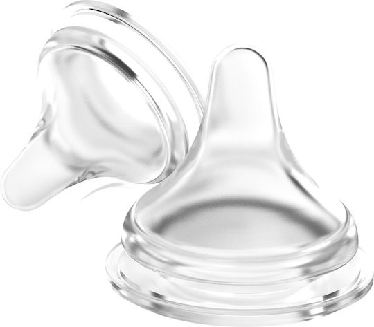 Lansinoh NaturalWaveTM Биберони от Силикон Бърз поток за 6+ месеца 2pcs