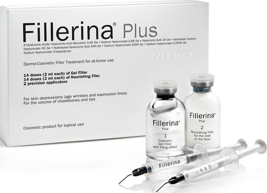 Labo Fillerina Plus Tratament Filler Dermo-Cosmetic Clasa 4 Serum Hidratant Și Anti-Îmbătrânire Pentru Față Cu Acid Hialuronic Pentru Tonifiere 2x30ml