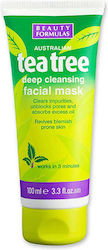 Beauty Formulas Tea Tree Deep Cleansing Μάσκα Προσώπου