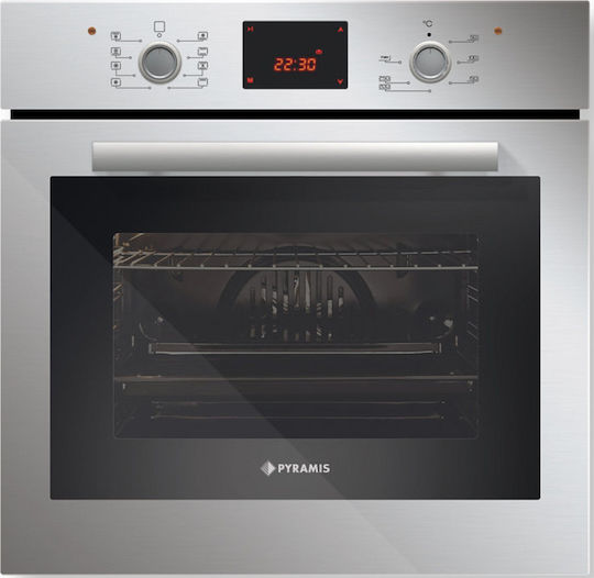 Pyramis 60ΑΠ 1065 Φούρνος άνω Πάγκου 66lt Π59.5εκ. Inox