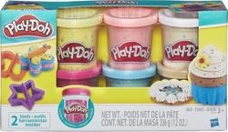 Hasbro Play-Doh Knetmasse - Spiel Confetti Compound für 3+ Jahre, 6Stück B3423