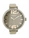 Oozoo Τimepieces Watch with Beige Leather Strap