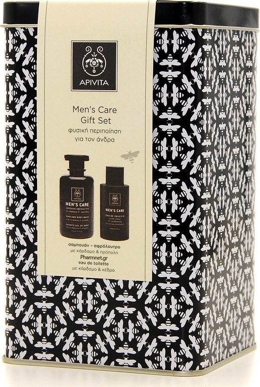 Apivita Gift Set Men's Care Cedar, Cardamon Eau de Toilette 100ml