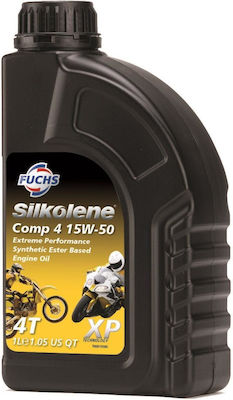 Fuchs Silkolene Comp 4 Synthetisch Motorradöl für Viertaktmotoren 15W-50 1Es