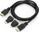 HDMI 1.4 Cable HDMI male - HDMI male 1.5m + Mini/Micro HDTV Adaptor Set