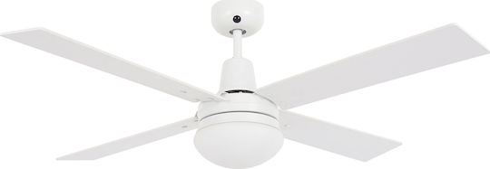 Lucci Air Airfusion Quest II Ceiling Fan 122cm with Light and Remote Control White