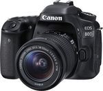 Canon DSLR Φωτογραφική Μηχανή EOS 80D Crop Frame Kit (EF-S 18-55mm F3.5-5.6 IS STM) Black