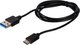 USB 3.0 Cable USB-C male - USB-A male Black 1m