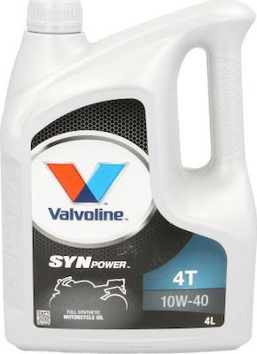 Valvoline Synpower 4T Synthetic Motorcycle Oil for Four-Stroke Engines 10W-40 4lt