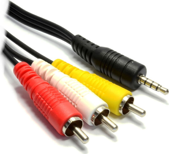 Edision 3.5mm male to Analog Audio male / Composite male 1.2m Cable (05-00-0013)