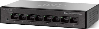 Cisco SF110D-08 Unmanaged L2 Switch with 8 Ethernet Ports