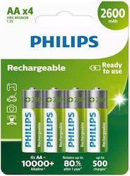 Philips AA 2600mAh 1,2V 4 Buc Philips AA 2600mAh 1,2V 4 Buc