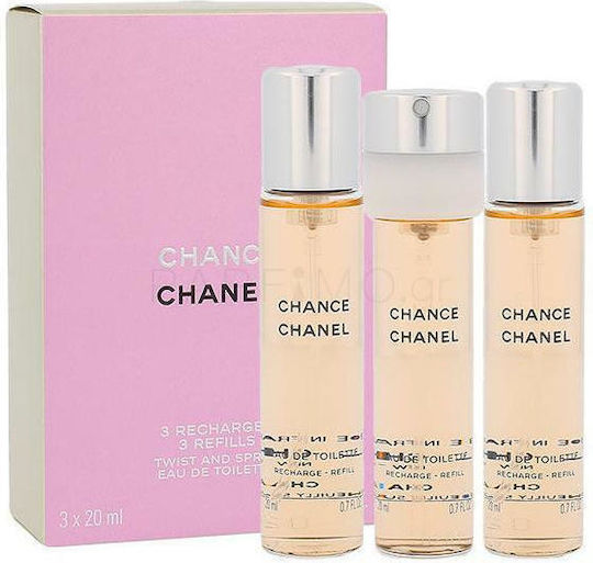 Chanel Chance Refills Eau De Toilette 3x20ml Set pentru femei 2buc
