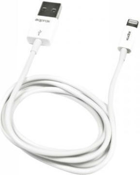 Approx Flat USB to Lightning Cable White 1m (APPC03)