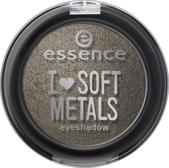 Essence Ich Liebe Soft Metals Lidschatten 07 Vintage Gepresster Puder mit Khaki Farbe 4gr