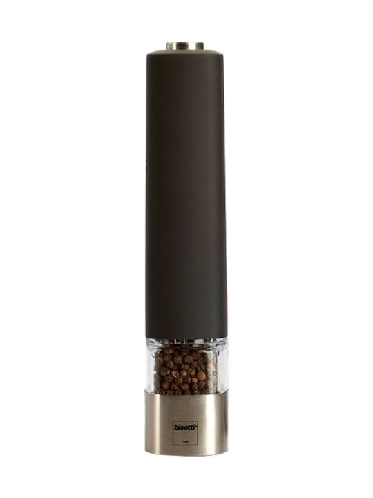 Bisetti Electric Glass Pepper Mill 20cm Black