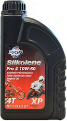 Fuchs Silkolene Pro 4 XP Synthetic Motorcycle Oil for Four-Stroke Engines 10W-60 1lt