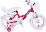 Byox Flower 14" Kids Bicycle BMX with Aluminum Frame Fuchsia