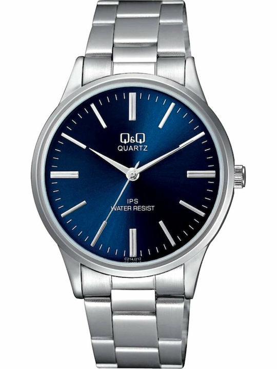 Q&Q Men's Watch 40mm Battery With Silver Steel ...