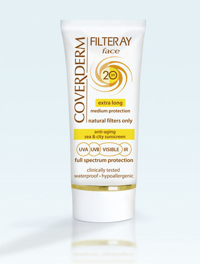 Coverderm Filteray Wasserdicht Sonnencreme Creme Gesicht SPF20 50ml
