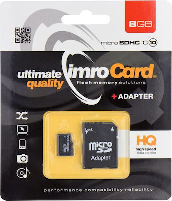 IMRO microSDHC 8GB Clasa 10 Viteză mare cu adaptor