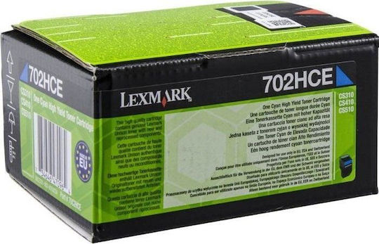 Lexmark 702HK Original Toner Laser Printer Cyan High Capacity 3000 Pages (70C2HCE)