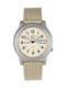 Seiko 5 Automatic Ανδρικό Ρολόι 37mm Αυτόματο με Μπεζ Υφασμάτινο Λουράκι