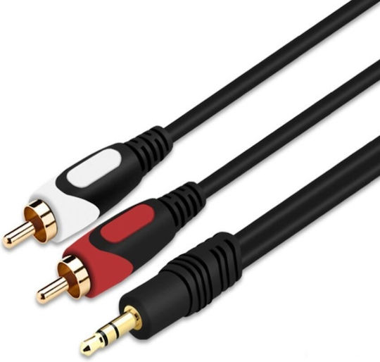 Bridge Cable Cablu Audio 3,5 mm Male - RCA De Sex Masculin Negru 1,5 m 30288