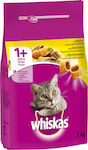 Whiskas 1+ Trockenfutter für erwachsene Katzen mit Huhn 2kg