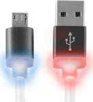 Forever LED USB 2.0 to micro USB Cable Clear 1m (00006685)