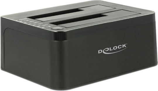 DeLock 62661 Docking Station pentru 2 Hard Disk-uri SATA 2.5" / 3.5" cu conectivitate USB 3.0 (62661)
