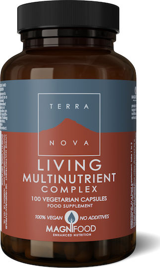 TerraNova Living Multinutrient Complex Πολυβιταμίνη για Ενέργεια 900mg 100 φυτικές κάψουλες