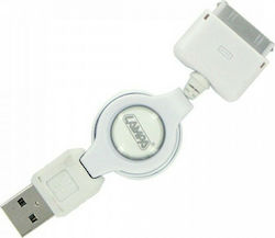 Lampa Retractable USB to 30-Pin Cable Λευκό 0.8m (39014)